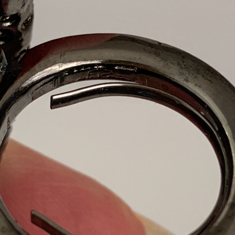 Oscar de la Renta Signed Black Dome Ring Sz 6-7.5 - Picture 8 of 8